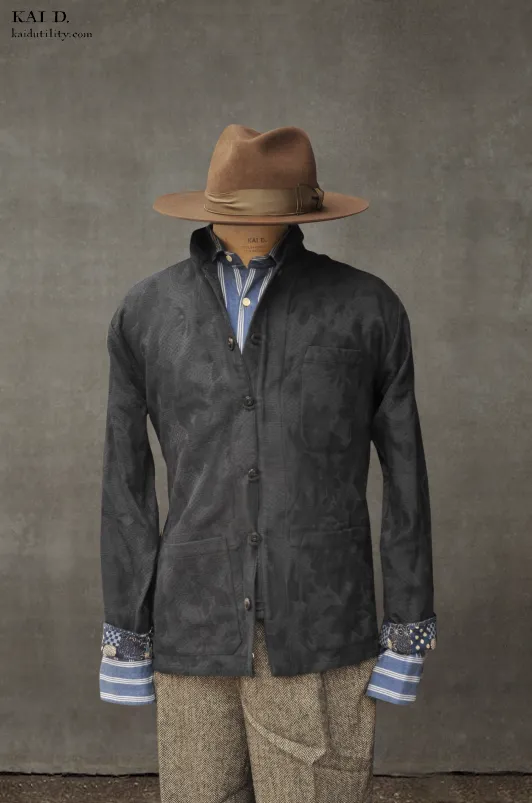 O'Hara Shirt - Jacquarded Floral Cotton - XL