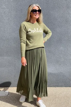 Ooh La La Cashmere Blend Jumper | Khaki