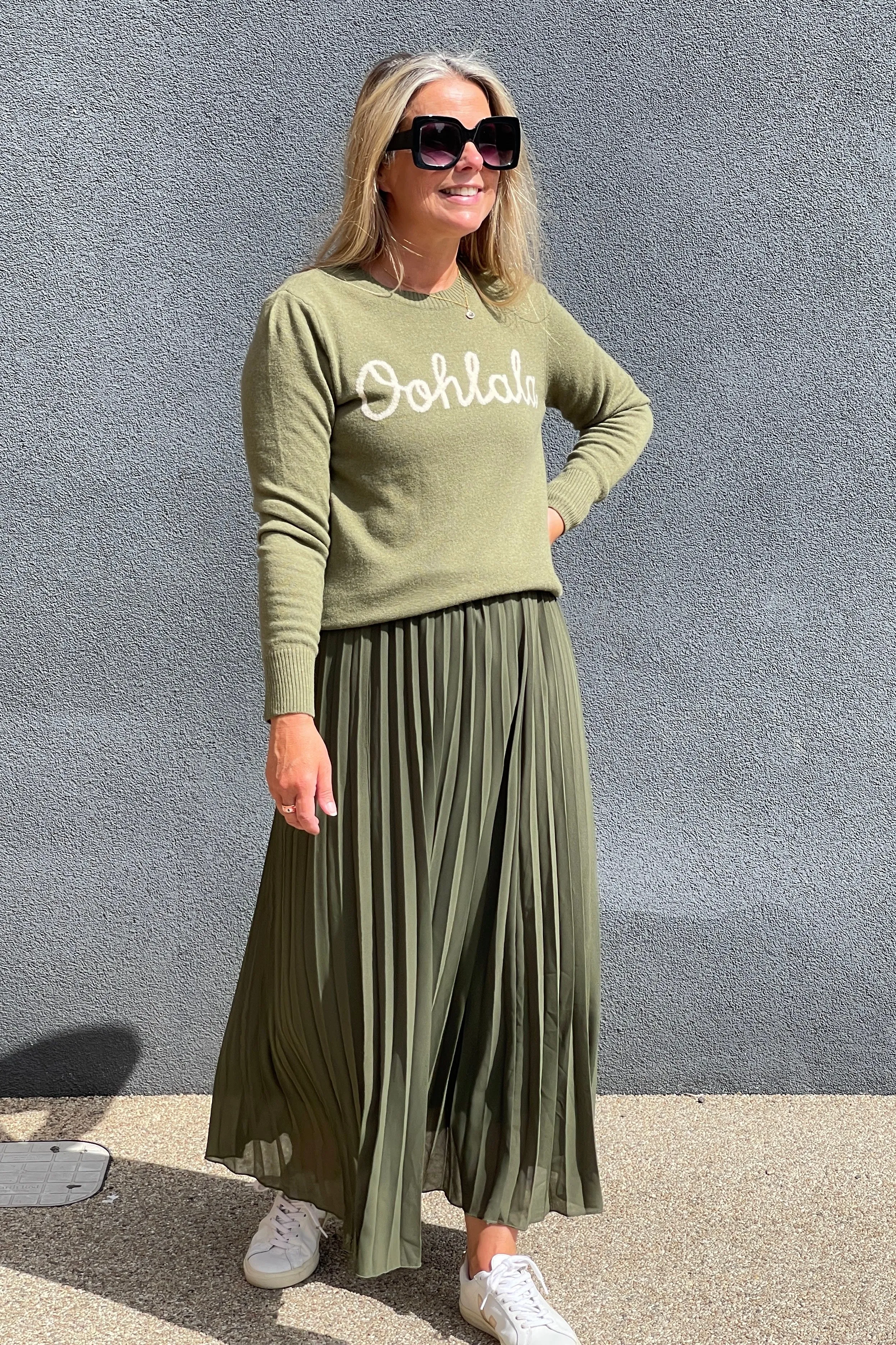 Ooh La La Cashmere Blend Jumper | Khaki