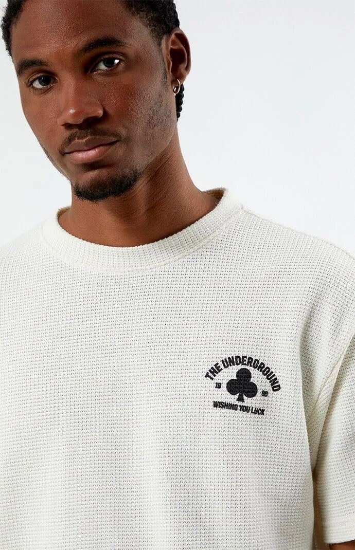 PacSun Men's Clove Waffle Knit Oversized T-Shirt