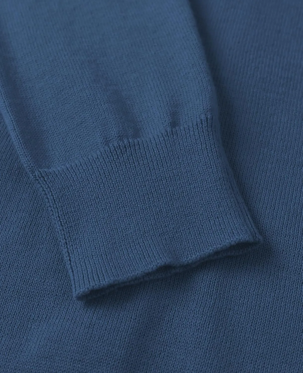 QUALFORT Mens 100% Cotton V-Neck Sweater, Soft Lightweight Pullover Knitwear for Casual Wear