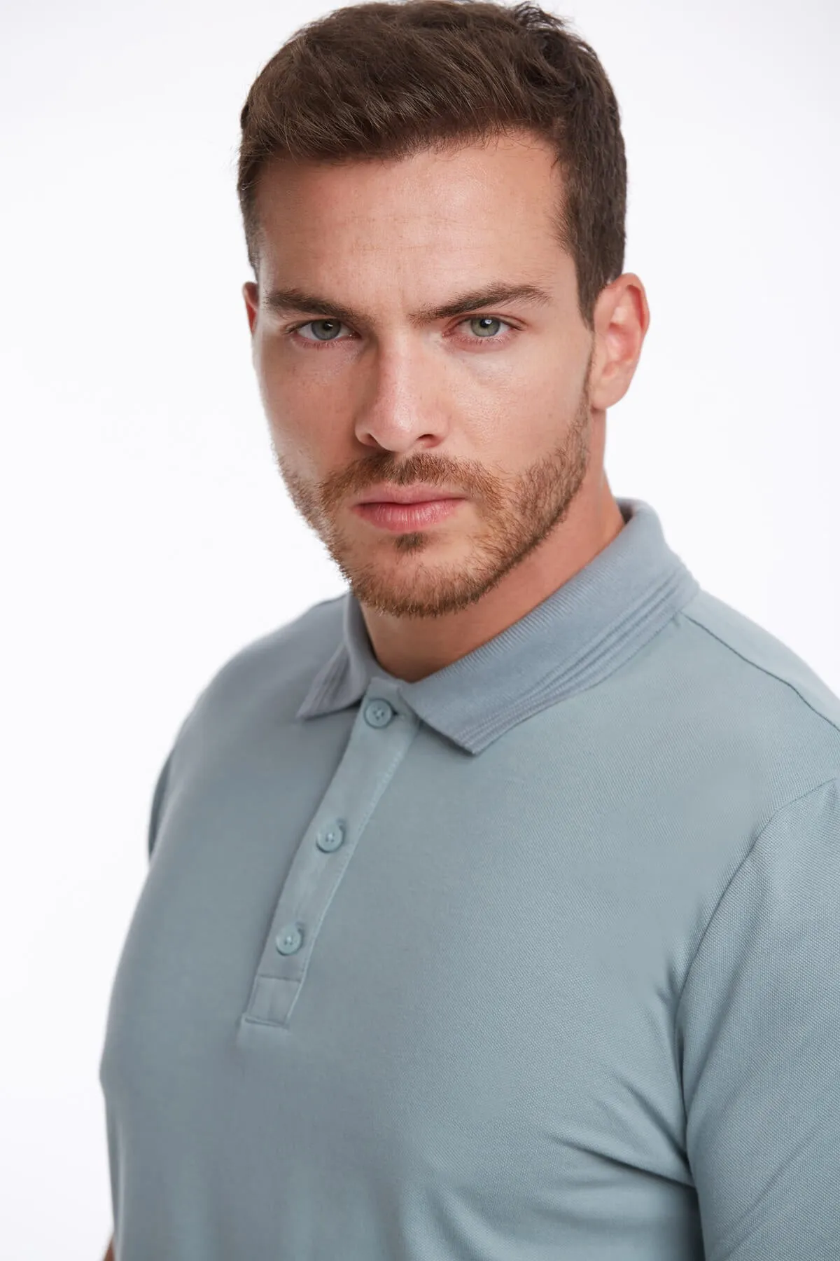 Regular Fit Blue 100% Cotton Polo T-Shirt