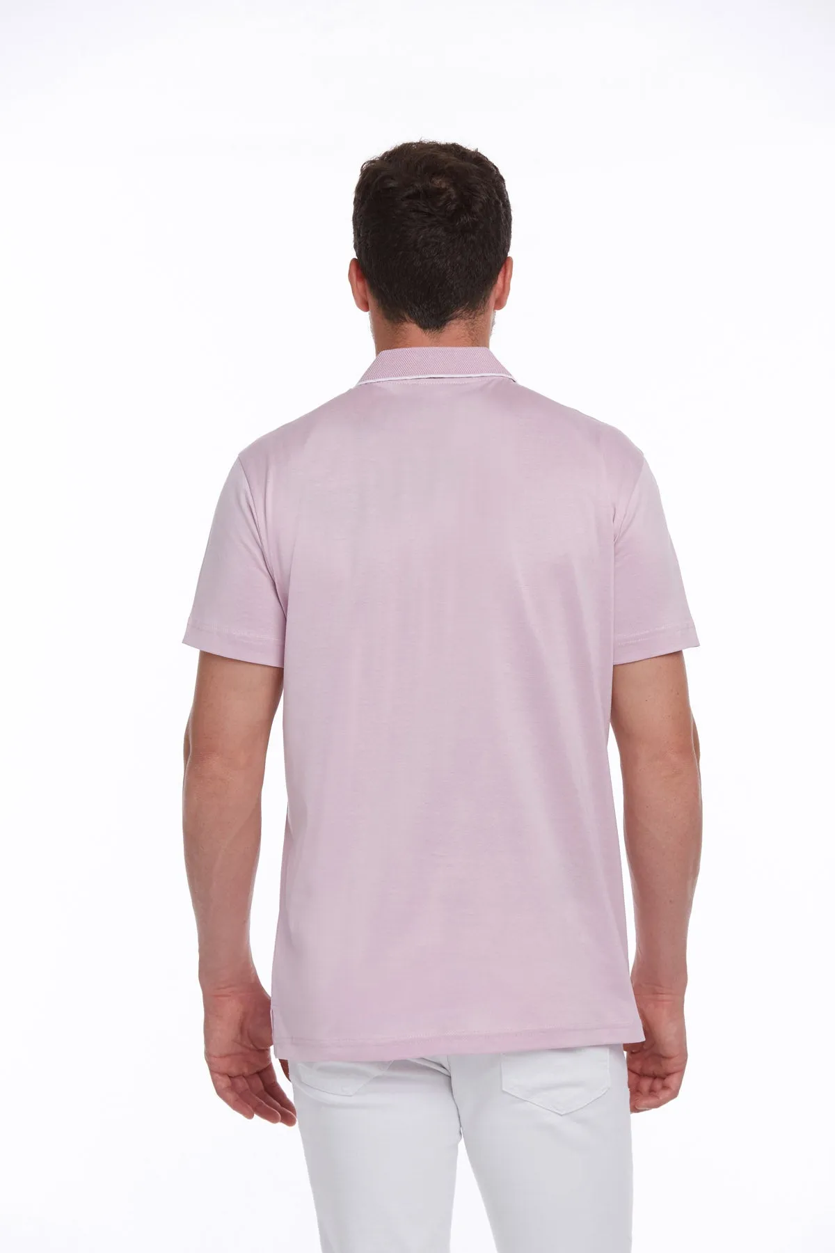 Regular Fit Lilac Basic 100% Cotton Polo T-Shirt