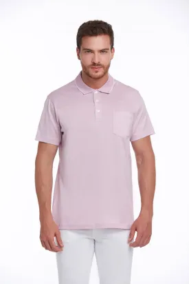 Regular Fit Lilac Basic 100% Cotton Polo T-Shirt