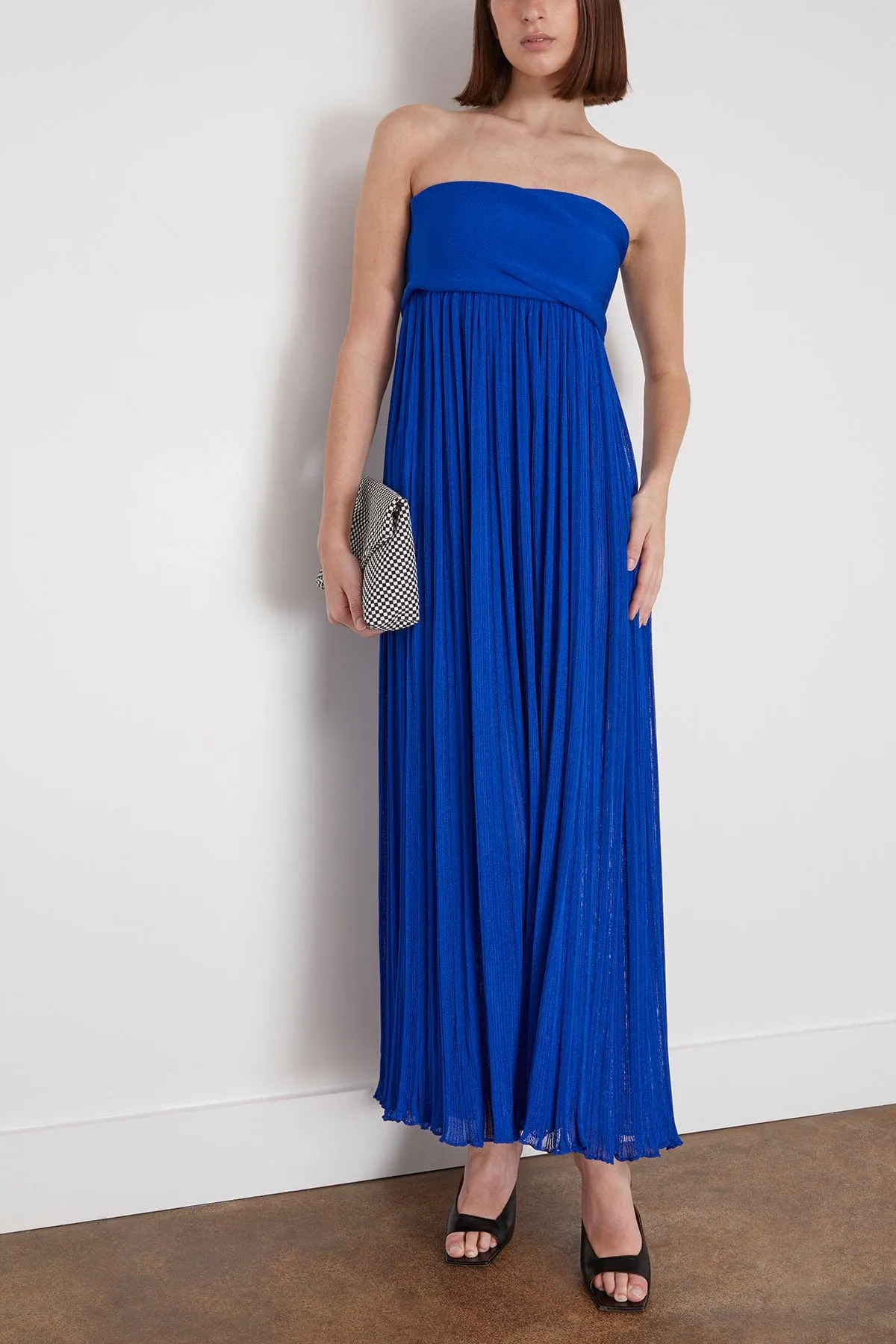Rina Strapless Dress in Cobalt