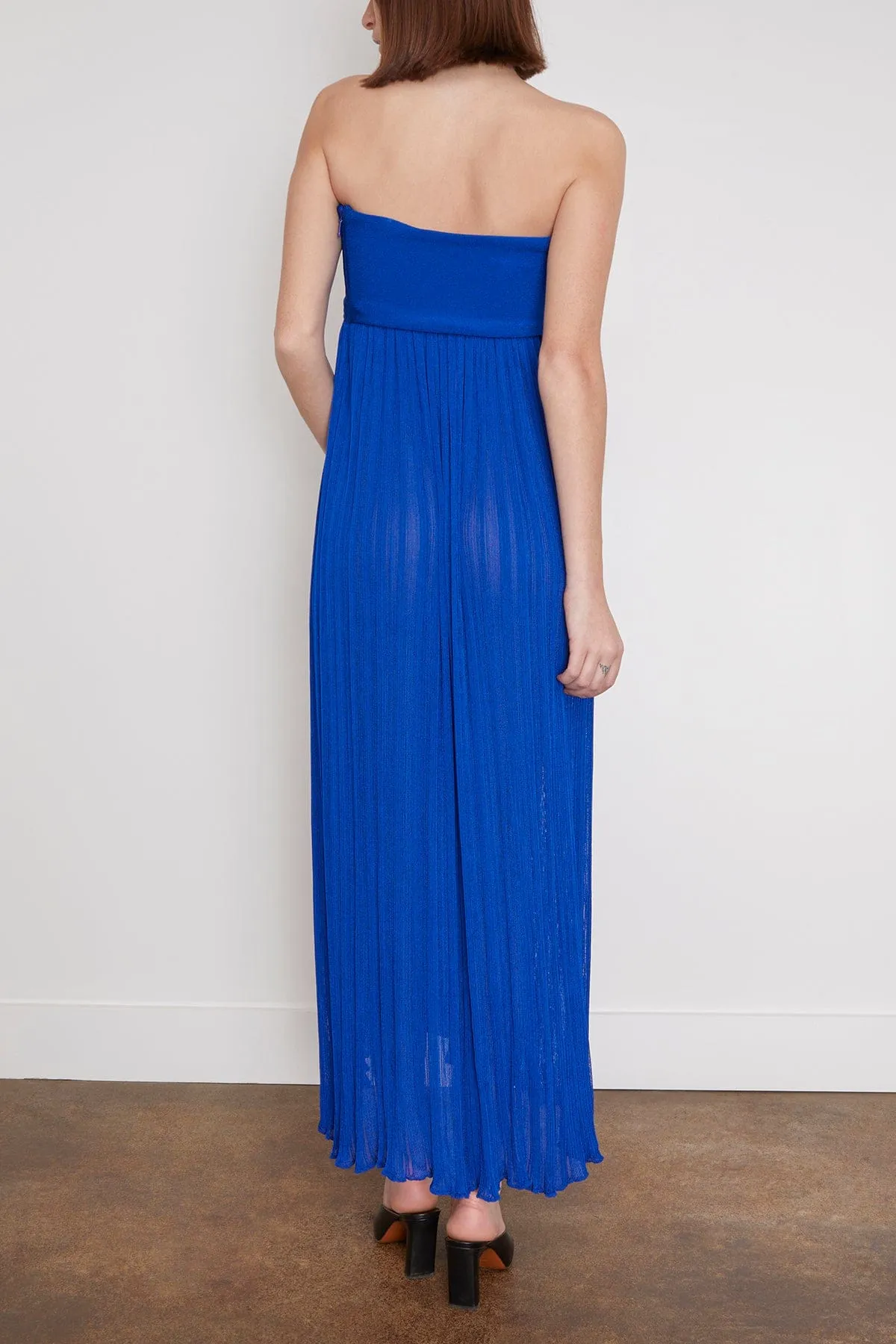 Rina Strapless Dress in Cobalt