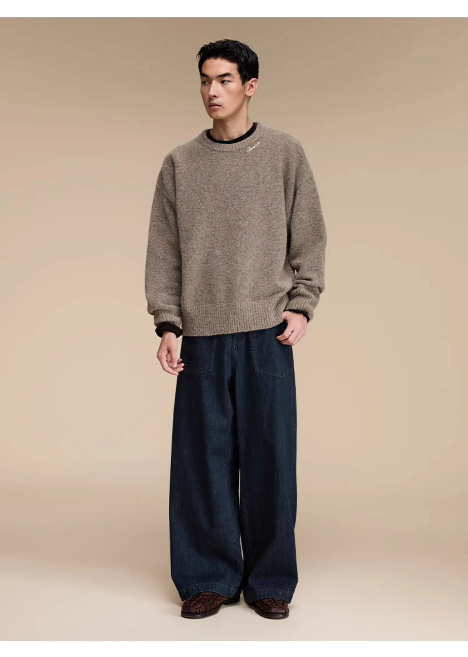 Round Neck Pullover Casual Knitwear