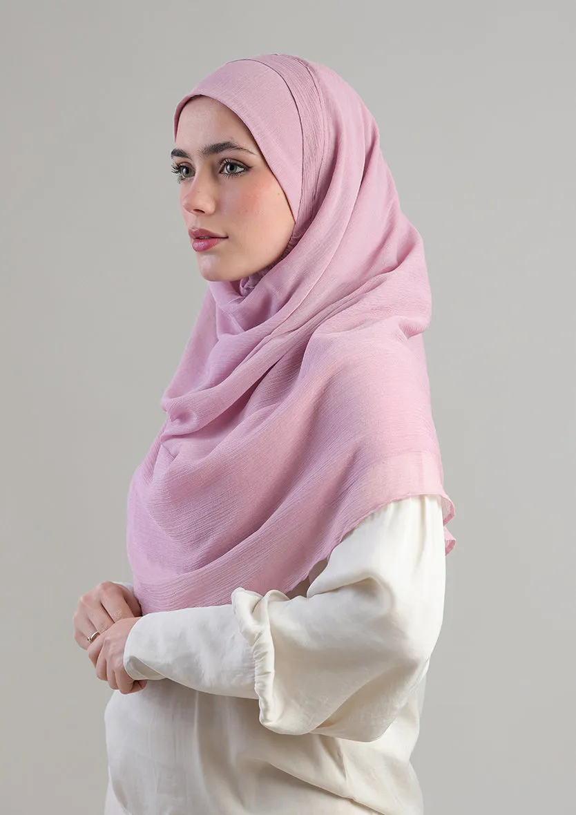 Soft Pink Instant Hijab With Inner