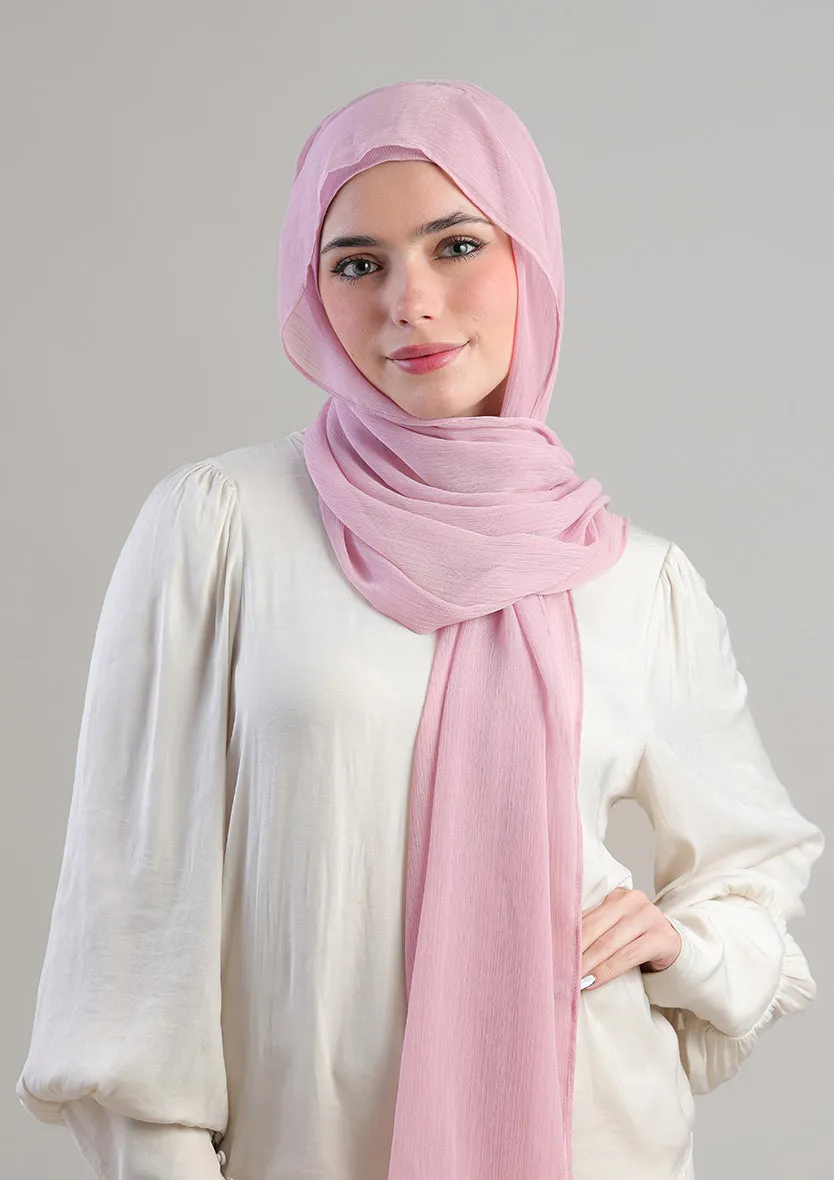Soft Pink Instant Hijab With Inner
