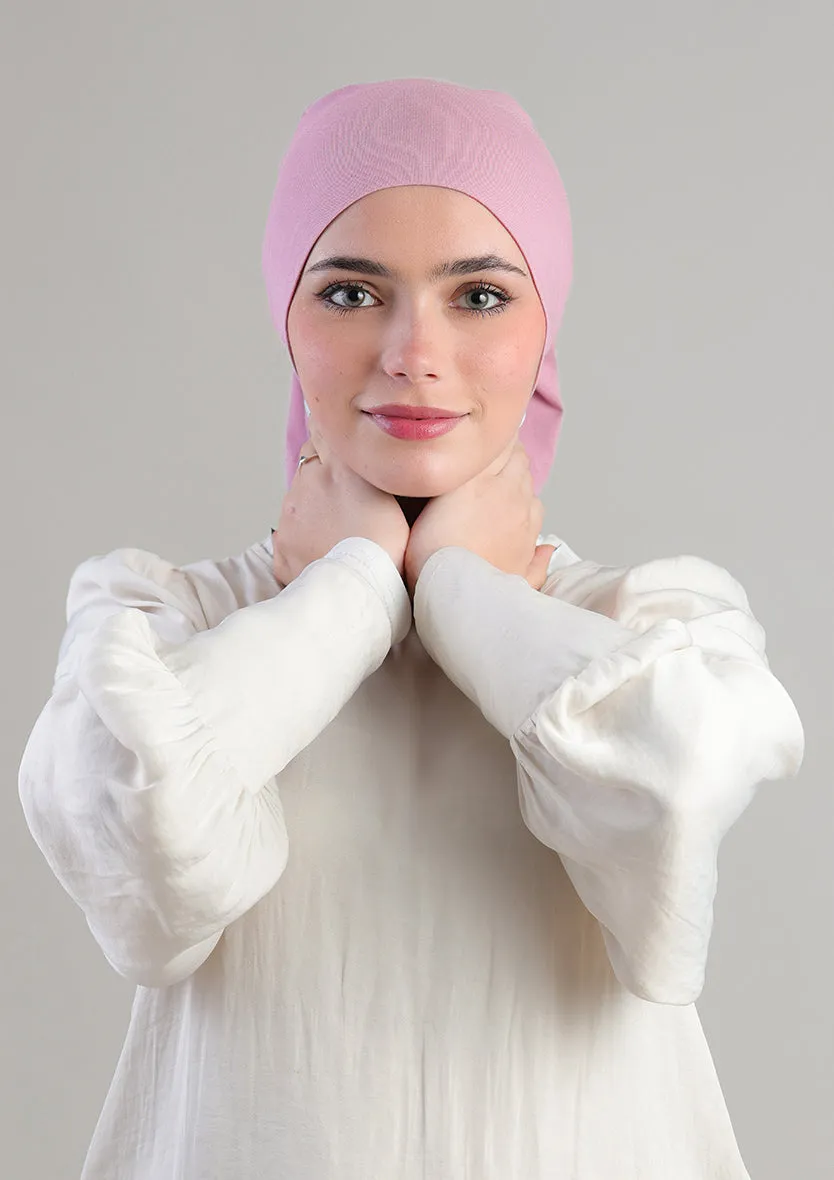 Soft Pink Instant Hijab With Inner