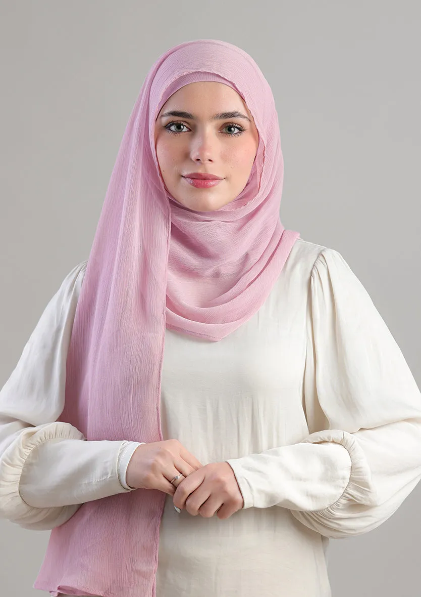 Soft Pink Instant Hijab With Inner