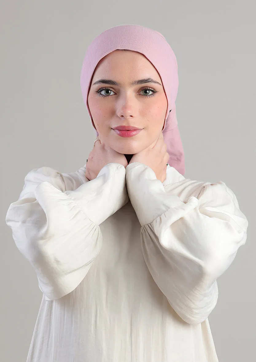 Soft Pink Instant Hijab With Inner