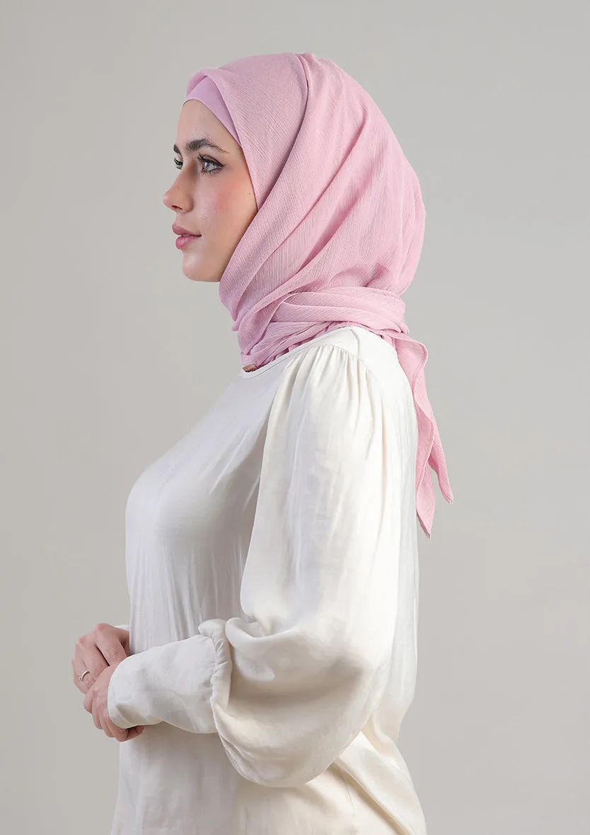 Soft Pink Instant Hijab With Inner