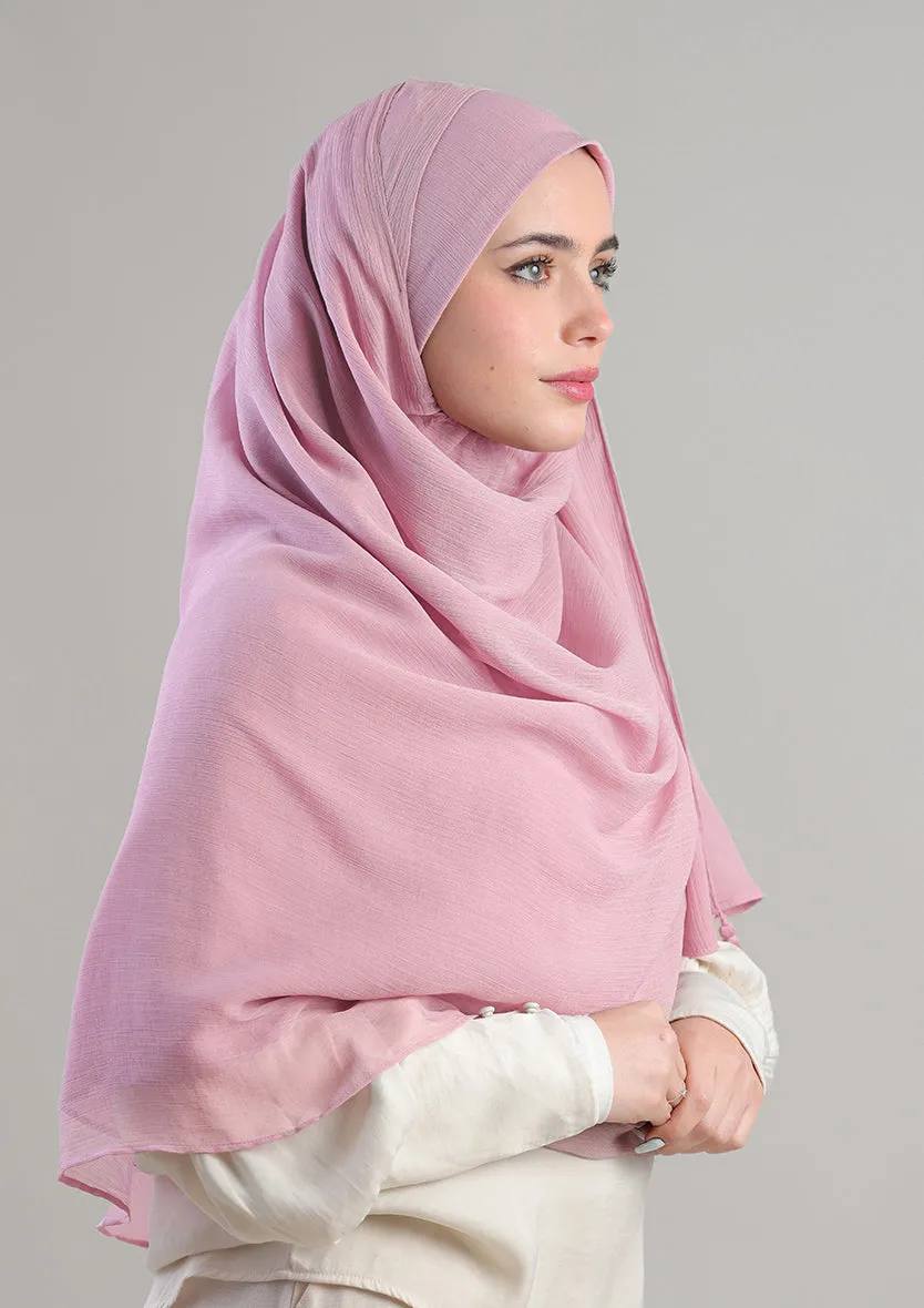Soft Pink Instant Hijab With Inner