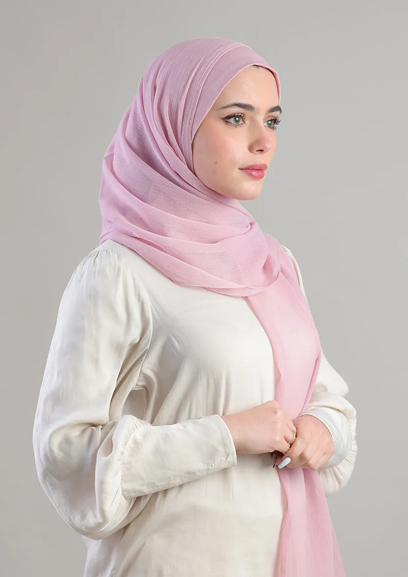 Soft Pink Instant Hijab With Inner