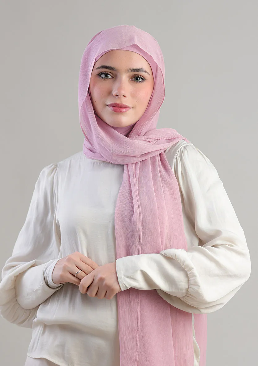 Soft Pink Instant Hijab With Inner