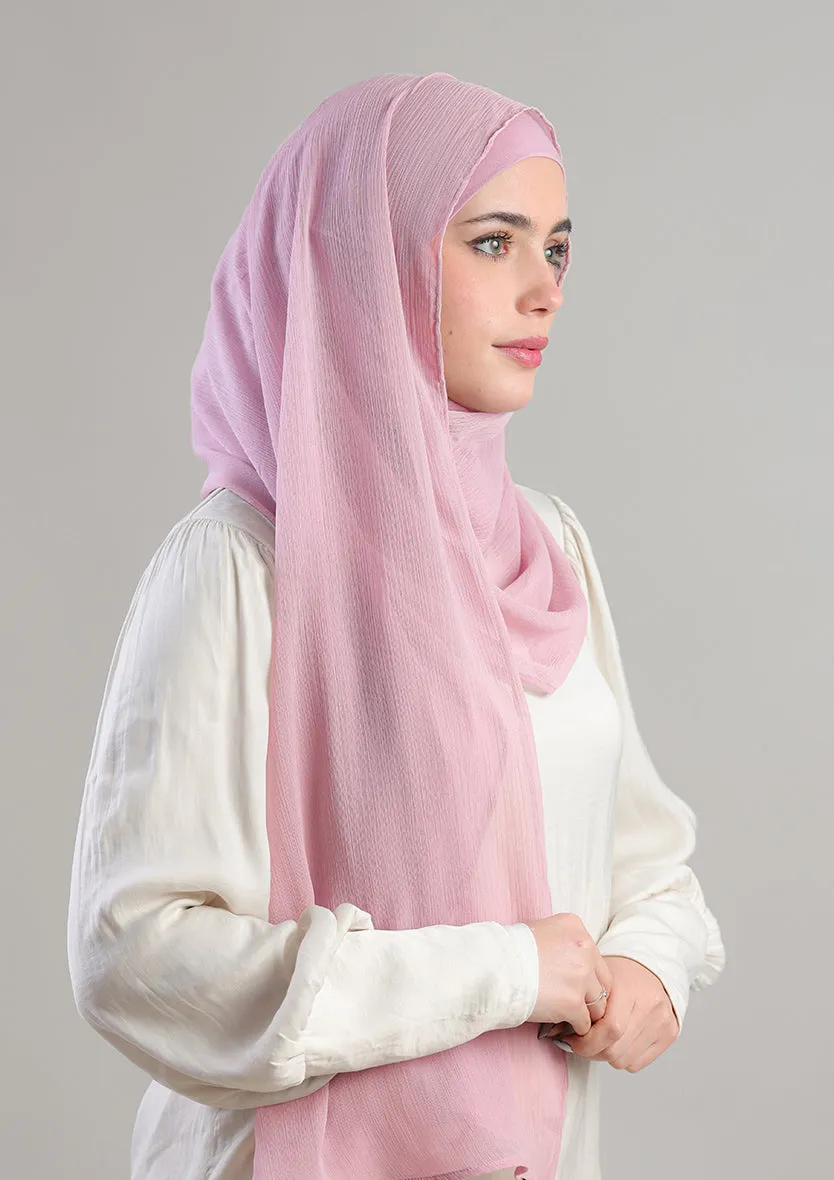 Soft Pink Instant Hijab With Inner