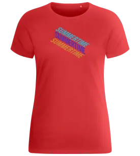Summertime Design - Basic women's fitted t-shirt