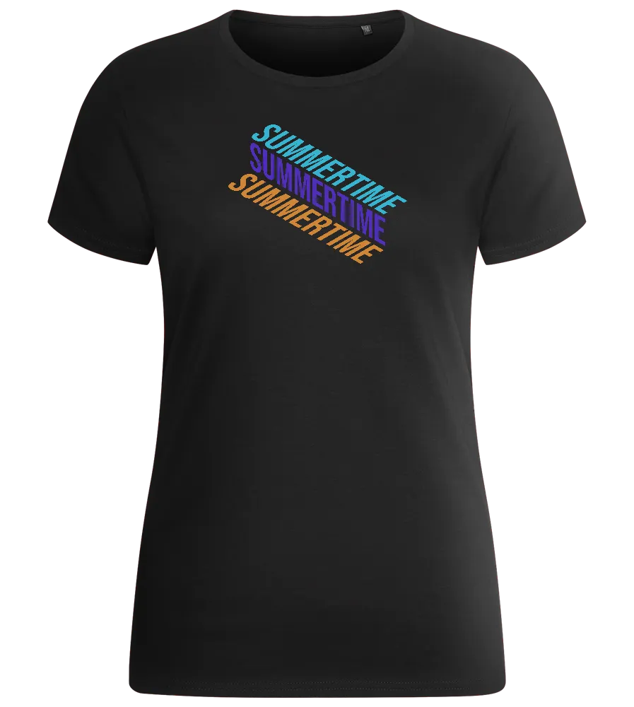 Summertime Design - Basic women's fitted t-shirt