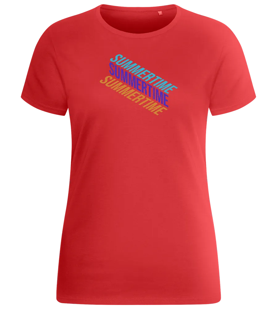 Summertime Design - Basic women's fitted t-shirt