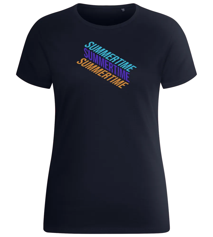 Summertime Design - Basic women's fitted t-shirt