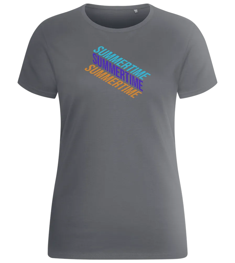 Summertime Design - Basic women's fitted t-shirt