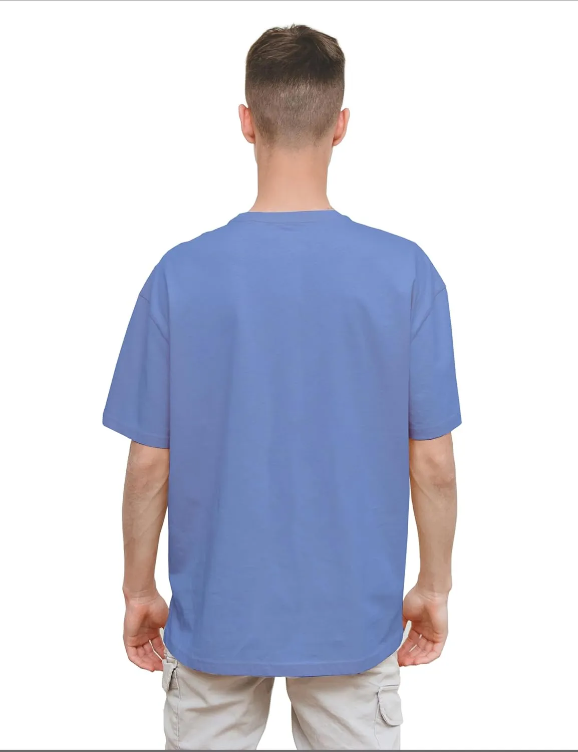 T-TAM Unisex Oversized T-Shirt for Women & Men - 100% Soft Cotton Crew Neck Short Sleeve - Basic Tee Shirt