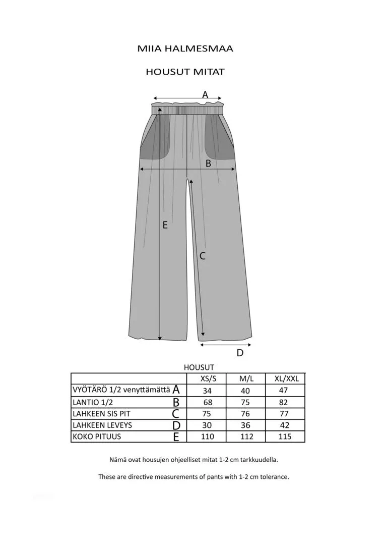Trousers Blue Flower