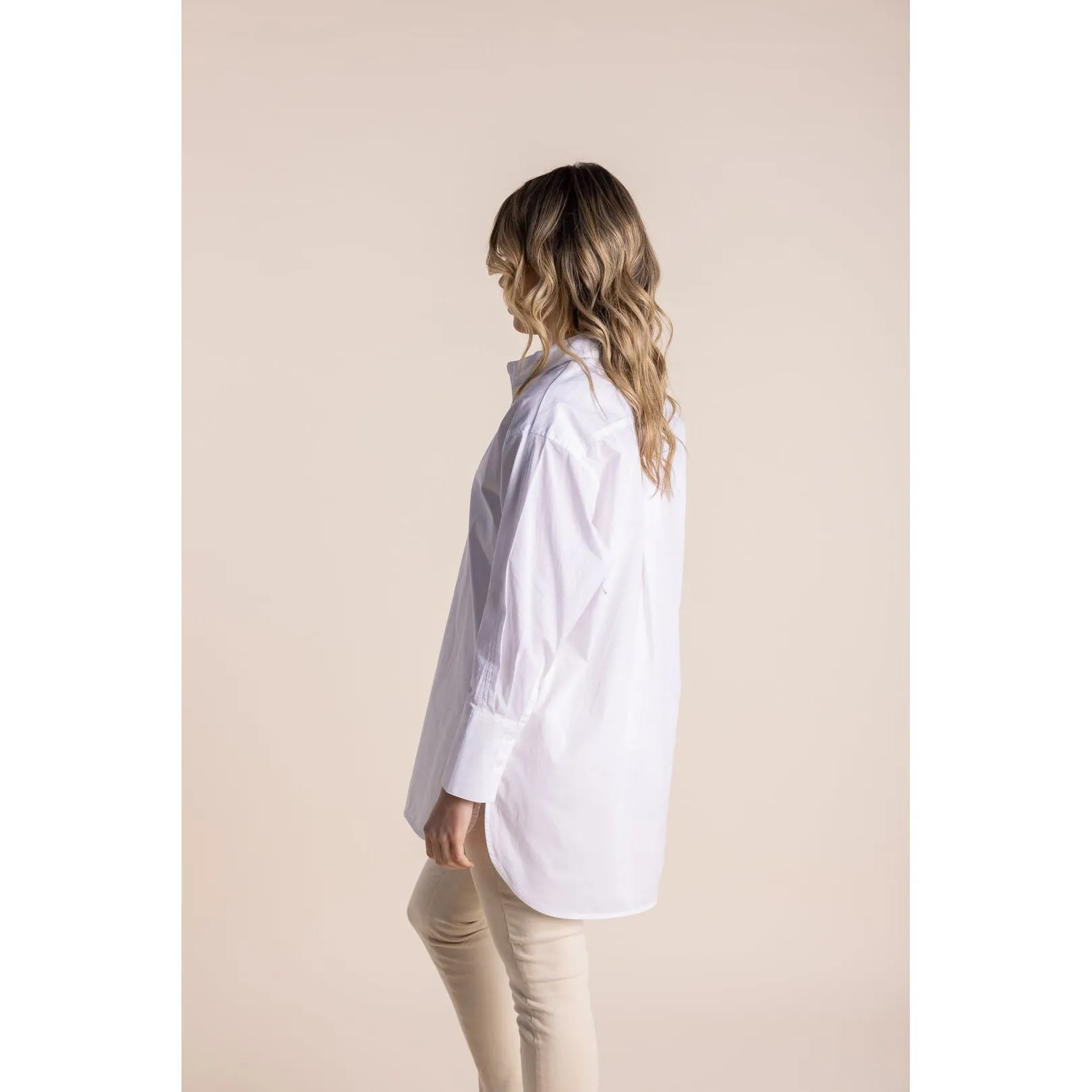 Two T's - Cotton Poplin Shirt Classic White