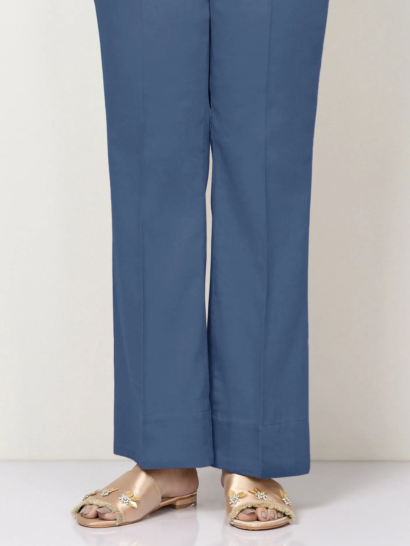 Unstitched Cambric Trouser - Blue