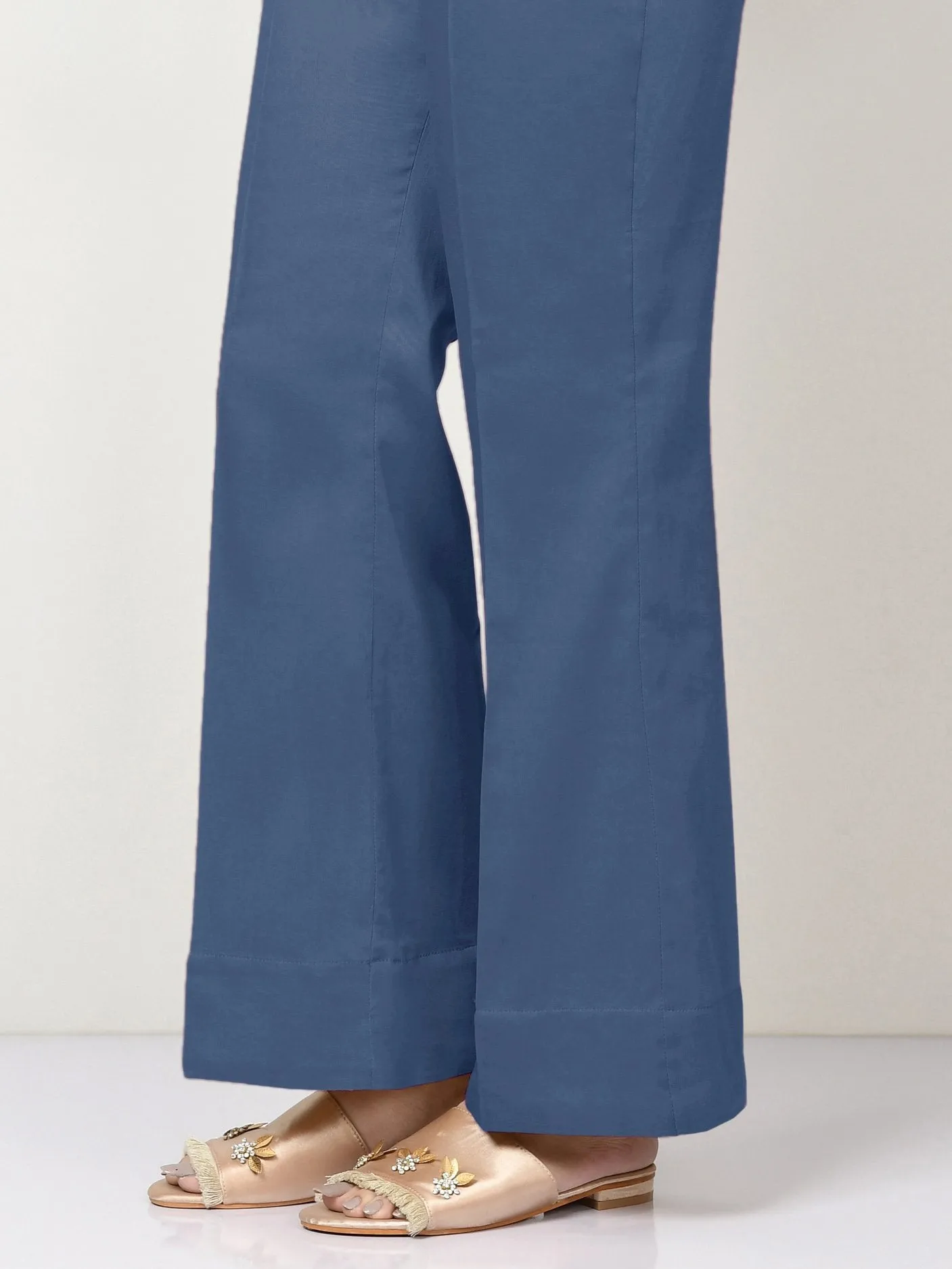 Unstitched Cambric Trouser - Blue