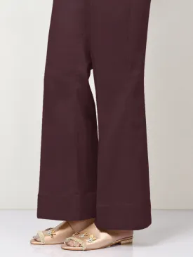 Unstitched Cambric Trouser - Dark Brown