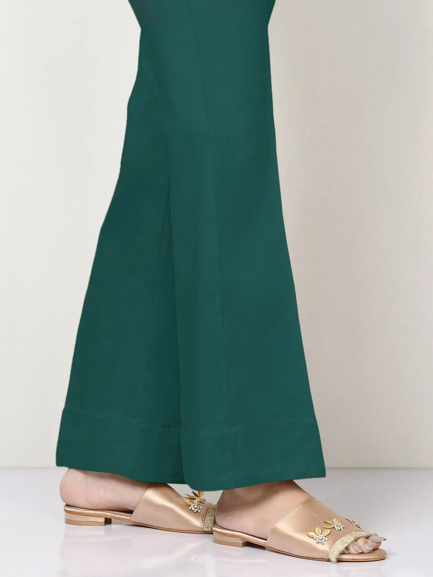 Unstitched Cambric Trouser - Green
