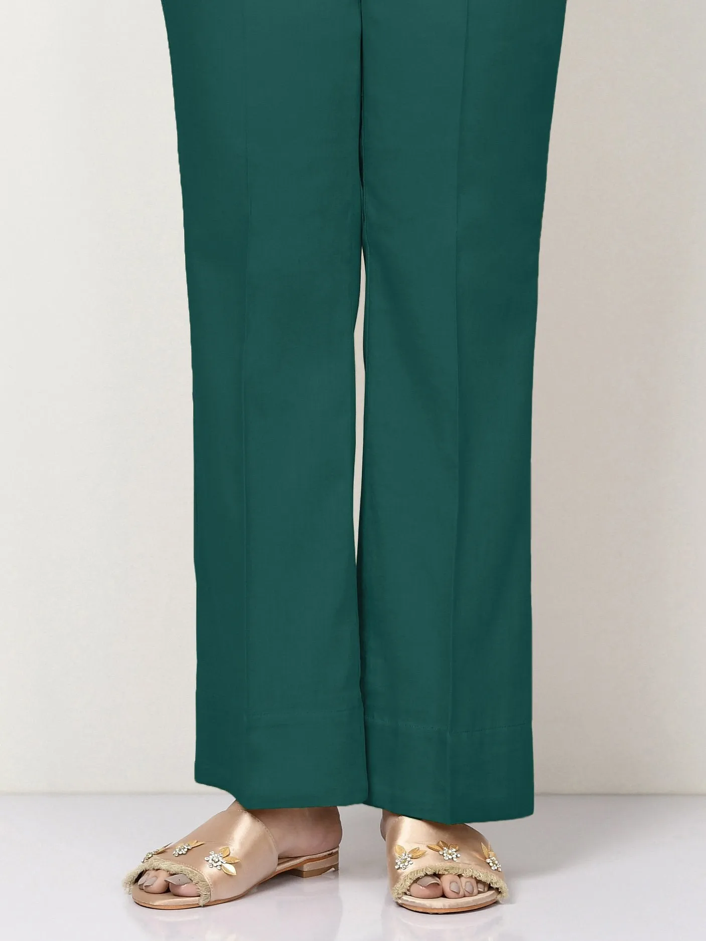 Unstitched Cambric Trouser - Green