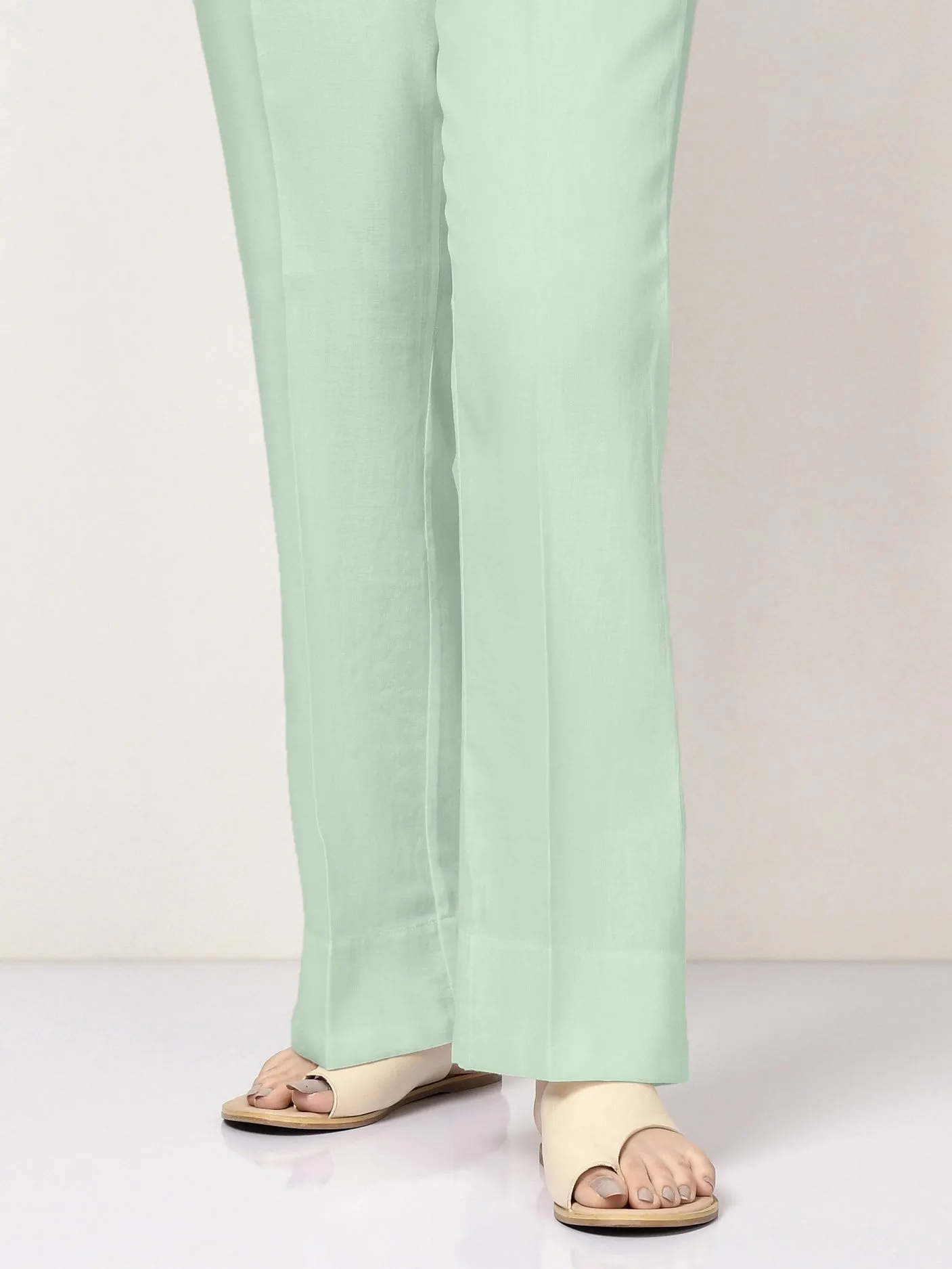 Unstitched Cambric Trouser -Mint