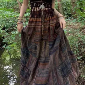 Vevesc y2k Fairycore Vintage High-Waisted Midi Skirt Harajuku Korean Fashion Kawaii Long Pleated Skirt Dark Academia Retro Clothes