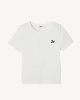 White Rio children's crew-neck cotton T-shirt