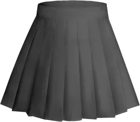 Womens Girl High Waisted Pleated Tennis Skirt School A-Line Costume Mini Skirts