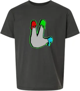 Youth Gamer Finger Painter T-Shirt with Gorilla, Black